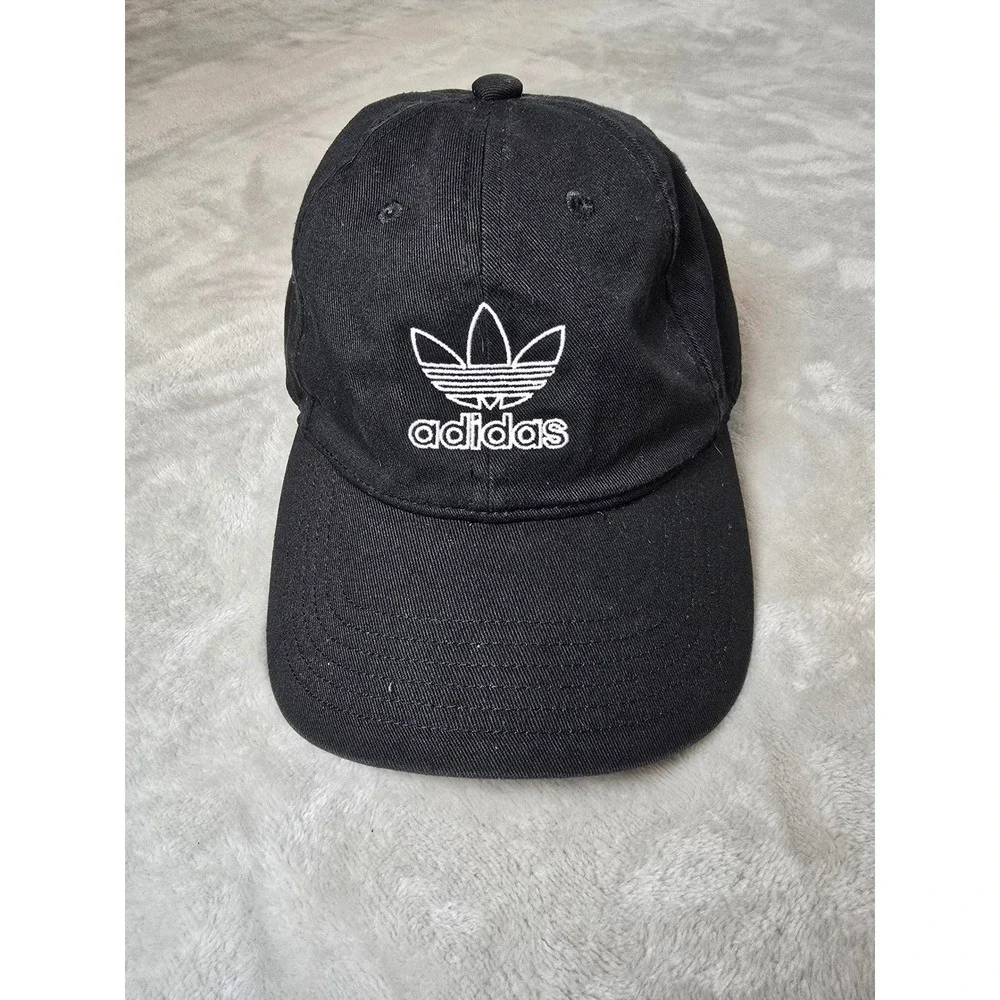 Adidas Hat‎ Cap Black OSFW Womens Trefoil Logo Baseball Cap Strapback